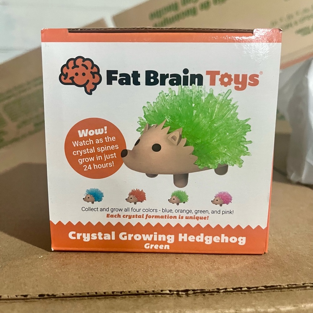 NWOT Crystal Growing Hedgehog - Green